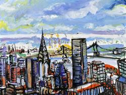 To The East River  92×122 cm